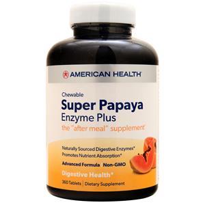 American Health Chewable Super Papaya Enzyme Plus  360 tabs