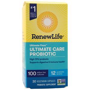 Renew Life Ultimate Flora Ultimate Care Probiotic 100 Billion  30 vcaps