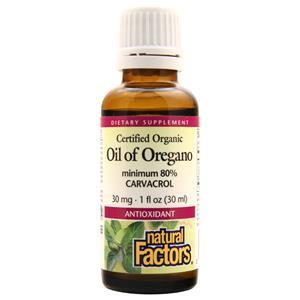 Natural Factors Certified Organic Oil of Oregano  1 fl.oz