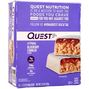 Quest Nutrition Quest Hero Protein Bar Crispy Blueberry Cobbler 12 bars