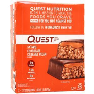 Quest Nutrition Quest Hero Protein Bar Crispy Chocolate Caramel Pecan 12 bars