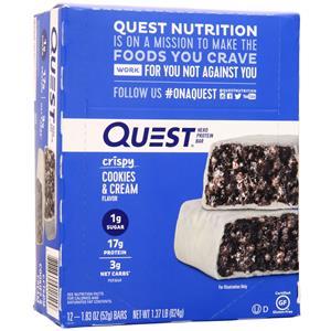 Quest Nutrition Quest Hero Protein Bar Crispy Cookies & Cream 12 bars