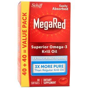 Schiff MegaRed Superior Omega-3 Krill Oil (500mg) Value Pack 80 sgels