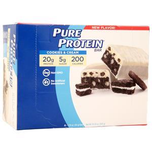 Worldwide Sports Pure Protein Bar Cookies & Cream 6 bars