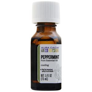 Aura Cacia Peppermint Pure Essential Oil  0.5 fl.oz