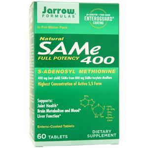 Jarrow Natural SAMe 400 Full Potency  60 tabs