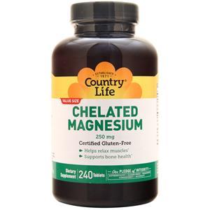 Country Life Chelated Magnesium (250mg)  240 tabs