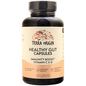 Terra Origin Healthy Gut Capsules - Immunity Boost Vitamin C & D  90 caps