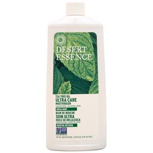 Desert Essence Tea Tree Oil Ultra Care Mouthwash Mega Mint 16 fl.oz