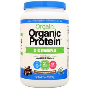 Orgain Organic Protein + Greens - Plant Based Powder Creamy Chocolate Fudge 1.94 lbs