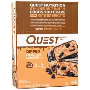 Quest Nutrition Quest Protein Bar Dipped Chocolate Chip Cookie Dough 12 bars