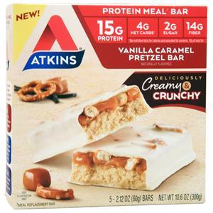 Atkins Protein Meal Bar Vanilla Caramel Pretzel 5 bars