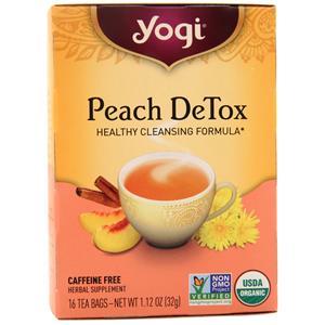 Yogi Peach DeTox Tea Caffeine Free 16 pckts