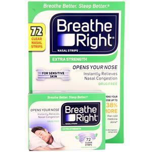 Breathe Right Nasal Strips - Extra Strength For Sensitive Skin 72 strip