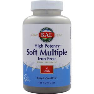 KAL High Potency Soft Multiple (Iron Free)  120 sgels