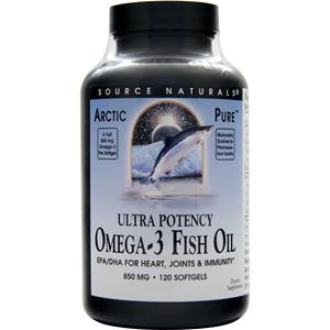 Source Naturals Ultra Potency Omega-3 Fish Oil (850mg)  120 sgels